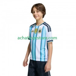 Maillot Argentine Domicile Tenue pour Enfant Coupe du Monde 2026 Manche Courte