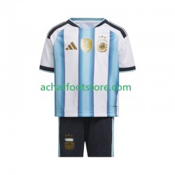 Maillot Argentine Domicile Tenue pour Enfant Coupe du Monde 2026 Manche Courte