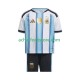 Maillot Argentine Domicile Tenue pour Enfant Coupe du Monde 2026 Manche Courte