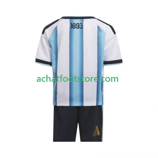 Maillot Argentine Domicile Tenue pour Enfant Coupe du Monde 2026 Manche Courte
