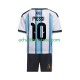 Maillot Argentine Lionel Messi 10 Domicile Tenue pour Enfant Coupe du Monde 2026 Manche Courte
