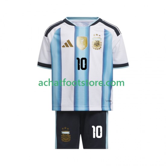 Maillot Argentine Lionel Messi 10 Domicile Tenue pour Enfant Coupe du Monde 2026 Manche Courte