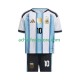 Maillot Argentine Lionel Messi 10 Domicile Tenue pour Enfant Coupe du Monde 2026 Manche Courte
