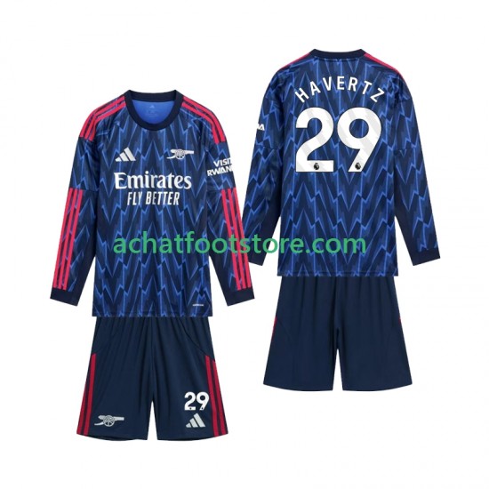 Maillot Arsenal Havertz 29 Extérieur Tenue pour Enfant 2025-2026 Manche Longue
