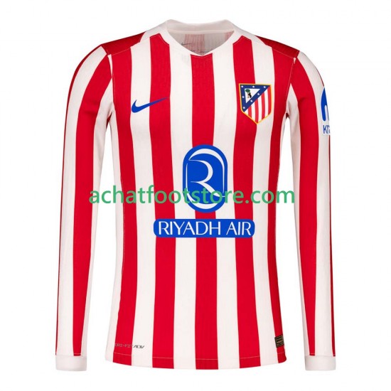 Maillot Atlético Madrid Domicile Tenue pour Homme 2025-2026 Manche Longue