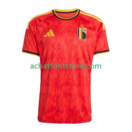 Maillot Belgique Domicile Tenue pour Homme Coupe du Monde 2026 Manche Courte