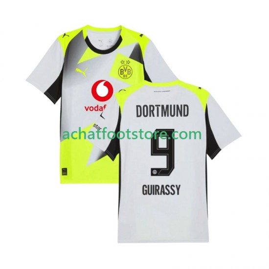 Maillot Borussia Dortmund Serhou Guirassy 9 Extérieur Tenue pour Homme 2025-2026 Manche Courte