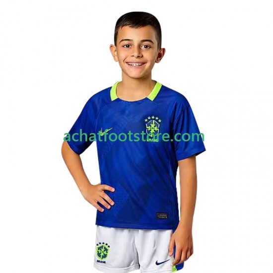 Maillot Brésil Extérieur Tenue pour Enfant 2025-2026 Manche Courte
