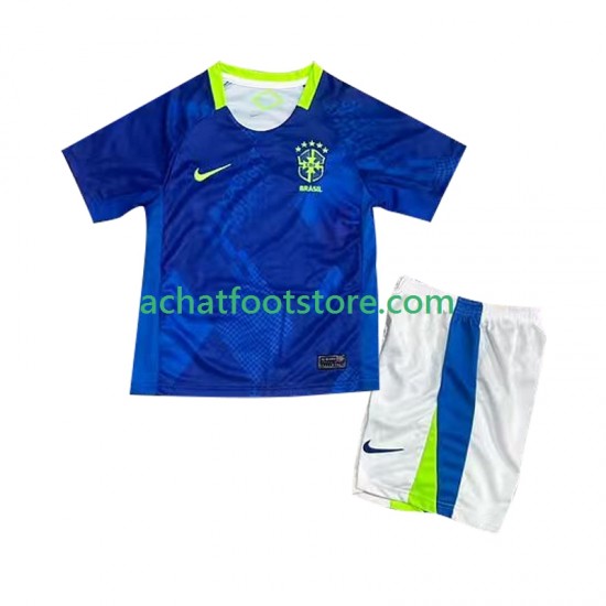 Maillot Brésil Extérieur Tenue pour Enfant 2025-2026 Manche Courte
