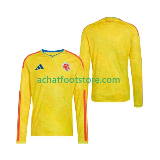 Maillot Colombie Domicile Tenue pour Homme Coupe du Monde 2026 Manche Longue