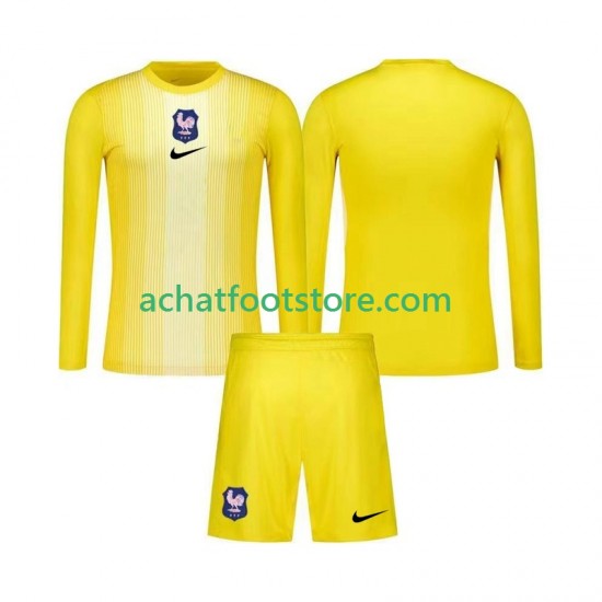 Maillot France Gardien Domicile Tenue pour Enfant 2025 Manche Longue