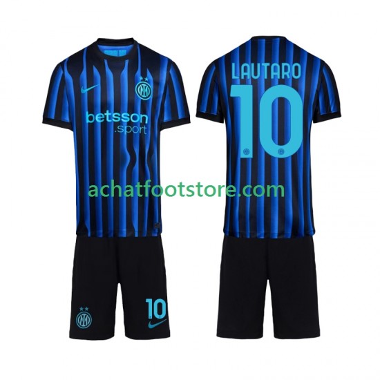 Maillot Inter Milan Lautaro Martinez 10 Domicile Tenue pour Enfant 2025-2026 Manche Courte