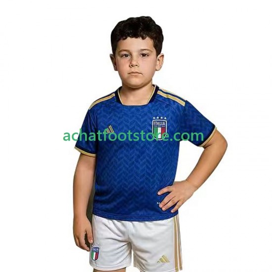 Maillot Italie Domicile Tenue pour Enfant Coupe du Monde 2026 Manche Courte