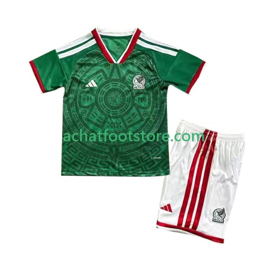 Maillot Mexique Domicile Tenue pour Enfant Coupe du Monde 2026 Manche Courte