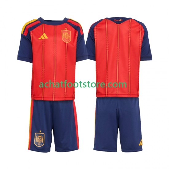 Maillot Espagne Domicile Tenue pour Enfant Coupe du Monde 2026 Manche Courte