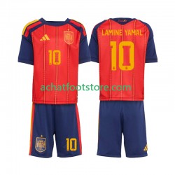 Maillot Espagne Lamine Yamal 10 Domicile Tenue pour Enfant Coupe du Monde 2026 Manche Courte