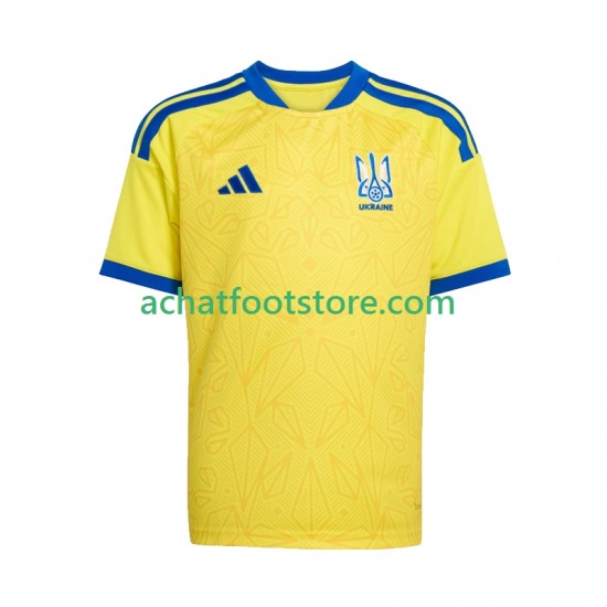 Maillot Ukraine Domicile Tenue pour Enfant Coupe du Monde 2026 Manche Courte