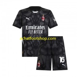 Maillot AC Milan Mike Maignan 16 Gardien Domicile Tenue pour Enfant 2024-2025 Manche Courte