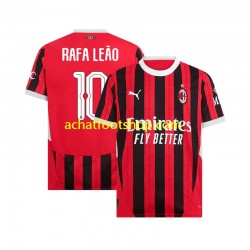 Maillot AC Milan UCL Font RAFA LEAO 10 Domicile Tenue pour Homme 2024-2025 Manche Courte