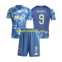 Maillot Ajax Amsterdam Brian Brobbey 9 Extérieur Tenue pour Enfant 2024-2025 Manche Courte