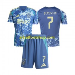 Maillot Ajax Amsterdam Steven Bergwijn 7 Extérieur Tenue pour Enfant 2024-2025 Manche Courte