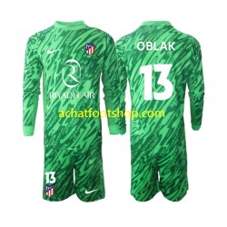 Maillot Atlético Madrid Jan Oblak 13 Gardien Extérieur Tenue pour Enfant 2024-2025 Manche Longue