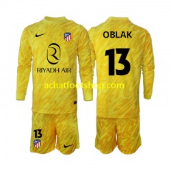 Maillot Atlético Madrid Jan Oblak 13 Gardien 3ème Tenue pour Enfant 2024-2025 Manche Longue