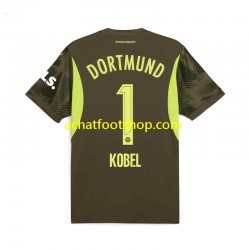 Maillot Borussia Dortmund Gregor Kobel 1 Gardien Extérieur Tenue pour Homme 2024-2025 Manche Courte