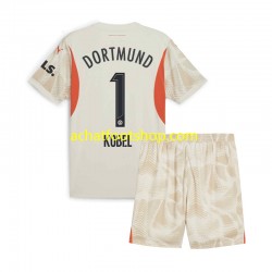 Maillot Borussia Dortmund Gregor Kobel 1 Gardien Domicile Tenue pour Enfant 2024-2025 Manche Courte