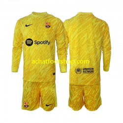 Maillot FC Barcelone Gardien Extérieur Tenue pour Enfant 2024-2025 Manche Longue