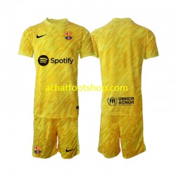 Maillot FC Barcelone Gardien Extérieur Tenue pour Enfant 2024-2025 Manche Courte