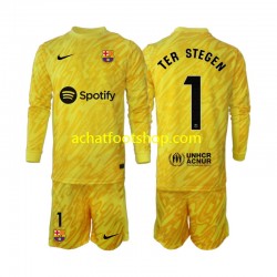 Maillot FC Barcelone Ter Stegen 1 Gardien Extérieur Tenue pour Enfant 2024-2025 Manche Longue
