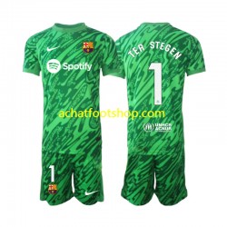 Maillot FC Barcelone Ter Stegen 1 Gardien Domicile Tenue pour Enfant 2024-2025 Manche Courte