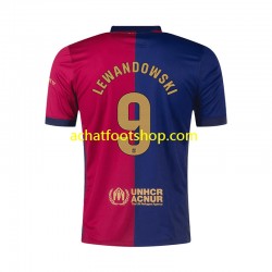 Maillot FC Barcelone Robert Lewandowski 9 Domicile Tenue pour Homme 2024-2025 Manche Courte