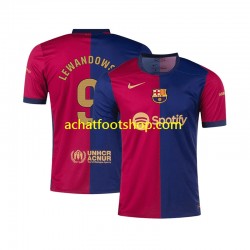 Maillot FC Barcelone Robert Lewandowski 9 Domicile Tenue pour Homme 2024-2025 Manche Courte