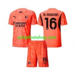 Maillot AC Milan Mike Maignan 16 Gardien 4ème Tenue pour Enfant 2024-2025 Manche Courte
