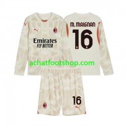 Maillot AC Milan Mike Maignan 16 Gardien 3ème Tenue pour Enfant 2024-2025 Manche Longue