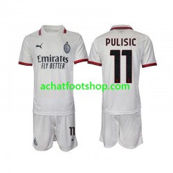 Maillot AC Milan Pulisic 11 Extérieur Tenue pour Enfant 2024-2025 Manche Courte Maillot AC Milan Pulisic 11 Extérieur Tenue pour Enfant 2024-2025 Manche Courte