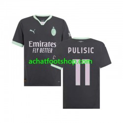 Maillot AC Milan Pulisic 11 3ème Tenue pour Homme 2024-2025 Manche Courte Maillot AC Milan Pulisic 11 3ème Tenue pour Homme 2024-2025 Manche Courte
