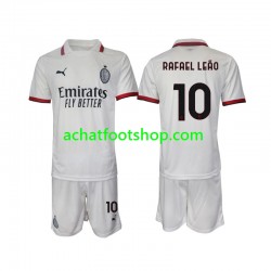 Maillot AC Milan Rafael Leao 10 Extérieur Tenue pour Enfant 2024-2025 Manche Courte Maillot AC Milan Rafael Leao 10 Extérieur Tenue pour Enfant 2024-2025 Manche Courte