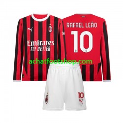 Maillot AC Milan Rafael Leao 10 Domicile Tenue pour Enfant 2024-2025 Manche Longue Maillot AC Milan Rafael Leao 10 Domicile Tenue pour Enfant 2024-2025 Manche Longue