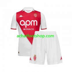 Maillot AS Monaco Domicile Tenue pour Enfant 2024-2025 Manche Courte Maillot AS Monaco Domicile Tenue pour Enfant 2024-2025 Manche Courte