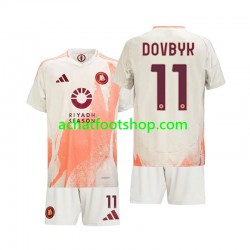 Maillot AS Rome Artem Dovbyk 11 Extérieur Tenue pour Enfant 2024-2025 Manche Courte