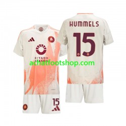 Maillot AS Rome Mats Hummels 15 Extérieur Tenue pour Enfant 2024-2025 Manche Courte Maillot AS Rome Mats Hummels 15 Extérieur Tenue pour Enfant 2024-2025 Manche Courte