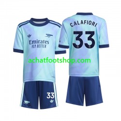 Maillot Arsenal Calafiori 33 3ème Tenue pour Enfant 2024-2025 Manche Courte