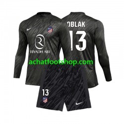 Maillot Atlético Madrid Jan Oblak 13 Gardien Domicile Tenue pour Enfant 2024-2025 Manche Longue