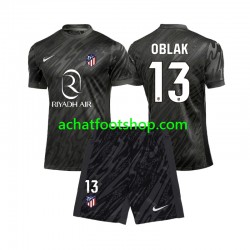 Maillot Atlético Madrid Jan Oblak 13 Gardien Domicile Tenue pour Enfant 2024-2025 Manche Courte
