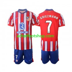 Maillot Atlético Madrid Griezmann 7 Domicile Tenue pour Enfant 2024-2025 Manche Courte