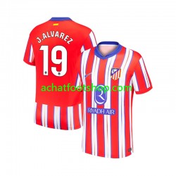Maillot Atlético Madrid Julian Alvarez 19 Domicile Tenue pour Homme 2024-2025 Manche Courte