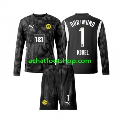Maillot Borussia Dortmund Gregor Kobel 1 Gardien 4ème Tenue pour Enfant 2024-2025 Manche Longue
